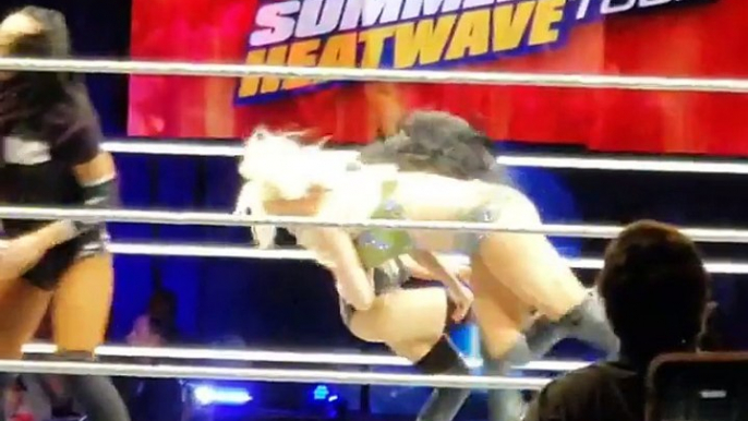 IIconics (Billie Kay and Peyton Royce) and Carmella vs Asuka, Becky Lynch and CHarlotte . WWE Florence August 12th 2018