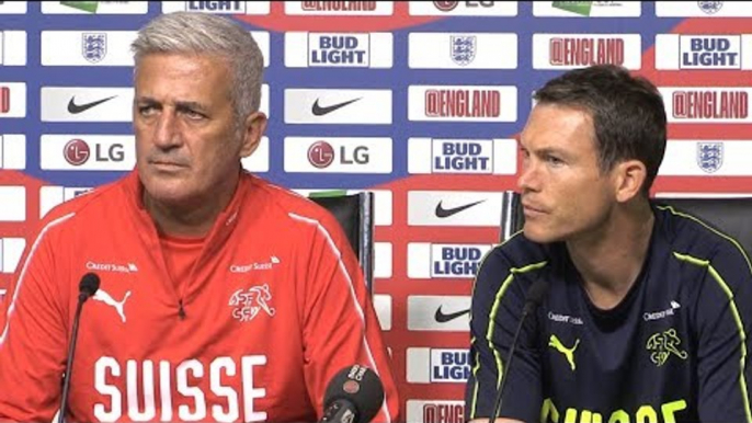 Vladimir Petkovic & ‎Stephan Lichtsteiner Pre-Match Press Conference - England v Switzerland