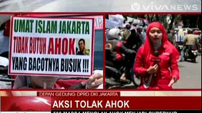 Ratusan Anggota FPI Demo Tolak Ahok Jadi Gubernur