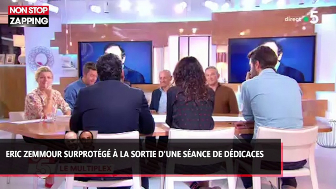 Eric Zemmour surprotégé à la sortie d'une séance de dédicaces à Paris (vidéo)