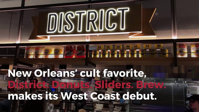 New Orleans’ cult favorite, District: Donuts. Sliders. Brew., makes its West Coast debut at Block 16 Urban Food Hall