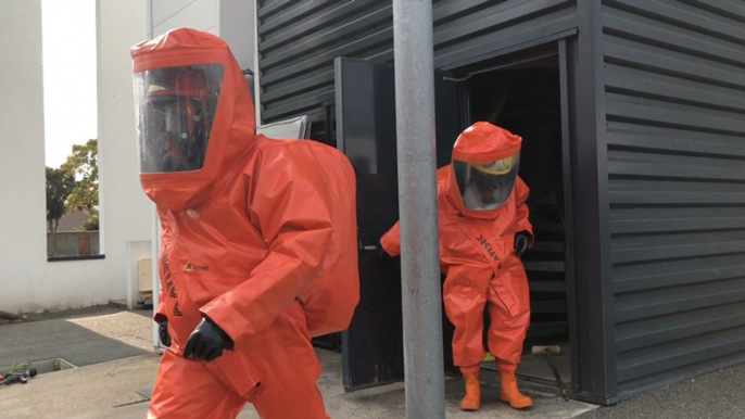 Formation des sapeurs-pompiers aux risques chimiques