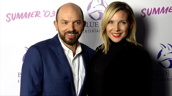 Paul Scheer and June Diane Raphael "Summer '03" Los Angeles Premiere Blue Carpet