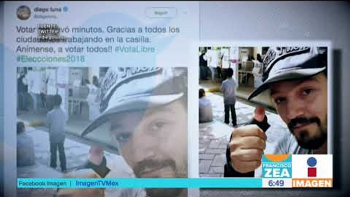 Así votaron los famosos y lo presumieron en sus redes sociales | Noticias con Francisco Zea