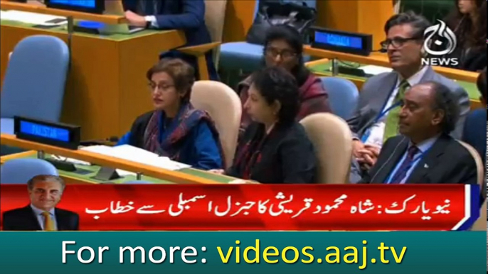 Foreign Minister Shah Mehmood Qureshi addresses UNGA