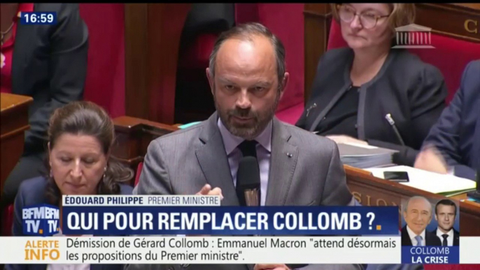 Démission de Collomb: "J'aurais l'occasion de proposer au président les décisions qui s'imposent", a déclaré Édouard Philippe