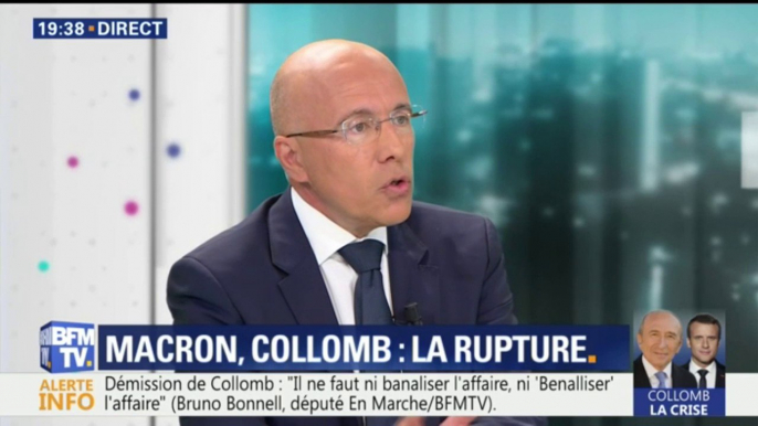 Démission de Collomb: "C'est le troisième ministre d'état qui s'en va", insiste Éric Ciotti