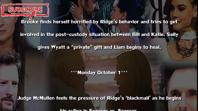 The Bold and The Beautiful Spoilers October 1 – 5 , 2018 | B&B 2018
