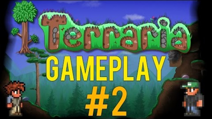 Terraria Gameplay - Lets Play - #2 (Let's go mining!) - [Walkthrough / Playthrough]