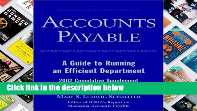 F.R.E.E [D.O.W.N.L.O.A.D] Accounts Payable: 2002 Cumulative Supplement: A Guide to Running an