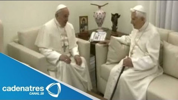 Papa Francisco visita a Benedicto XVI para desearla feliz Navidad