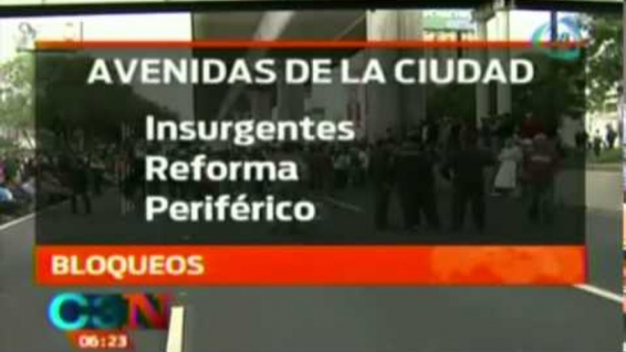 Caos en la Ciudad de México por cierres en las principales avenidas