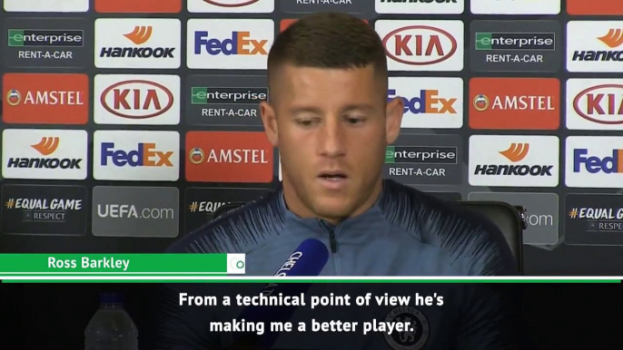 "He's making me a better player."Chelsea midfielder Ross Barkley believes he is flourishing under Maurizio Sarri's guidance.#CFC #UEL