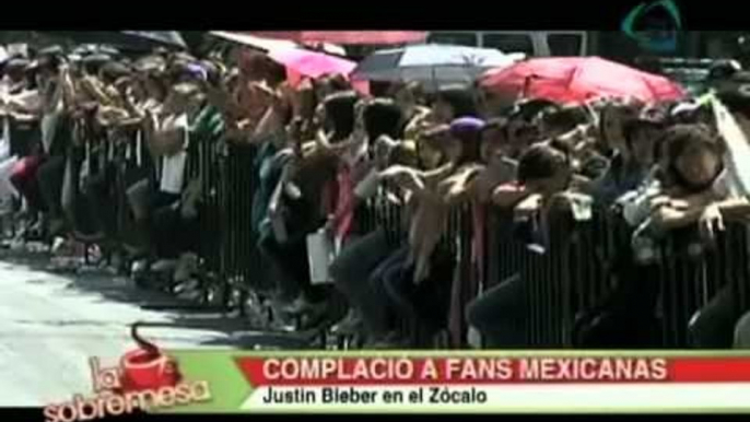 La sobremesa Justin Bieber complació a fans mexicanas en el Zócalo