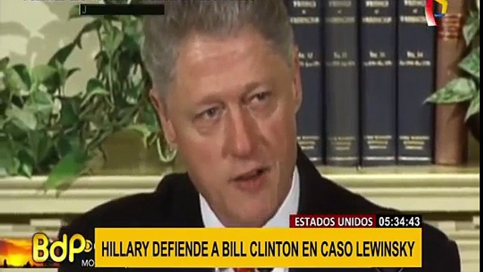 Hillary Clinton defiende a su esposo por caso Lewinsky