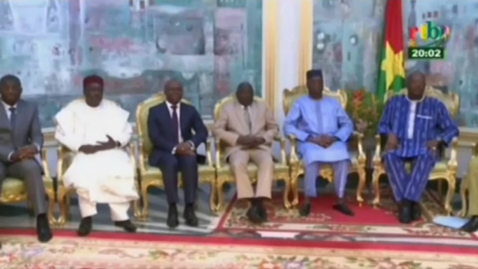 RTB/Audience du Ministre du Burkina Faso avec les ministres de la défense, de la sécurité et des affaires étrangères du Burkina Faso, du Benin, du Niger et du Togo