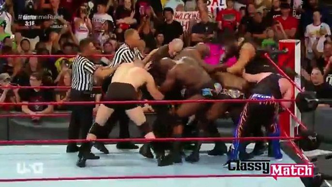 Roman Reigns incites a brawl with Bobby Lashley Raw