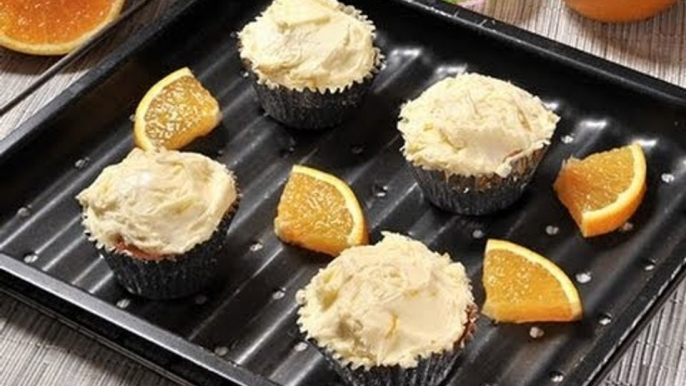 Cupcakes de naranja - Recetas de postres - Recetas de desayunos