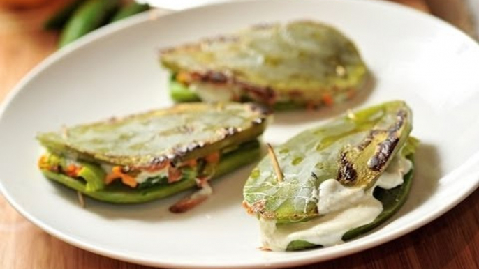 Nopales rellenos - Recetas de cocina mexicana- Baked nopales