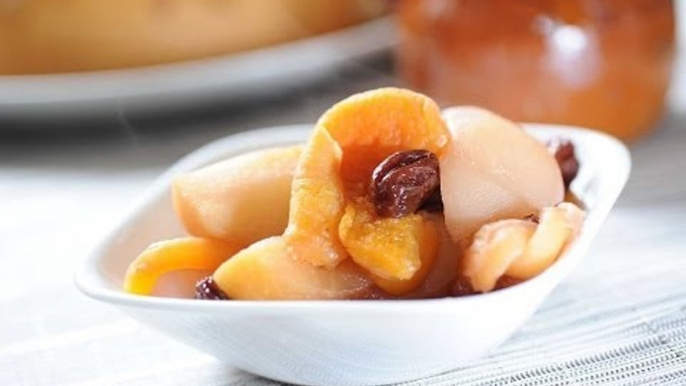 Postre de compota de frutas - Fruit compote- Recetas de postres fáciles