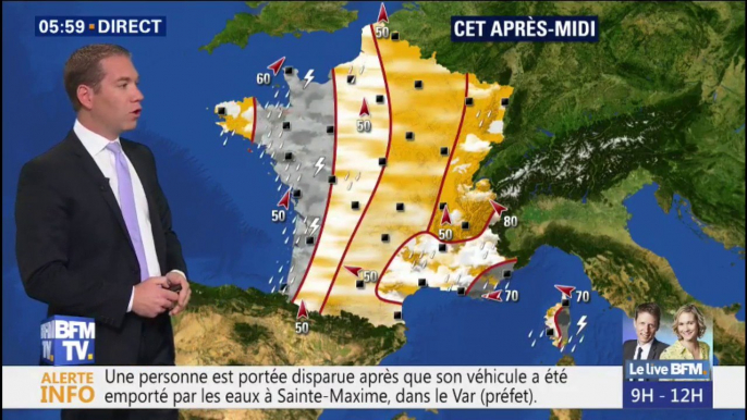 Des pluies toujours importantes sur le Var et une météo perturbée sur le sud et l'ouest avant une accalmie