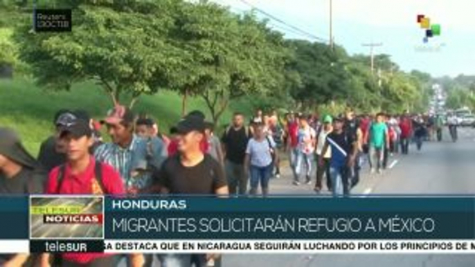 Parte caravana de migrantes hondureños a EE.UU.