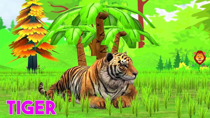 Animals Train Video For Kids - Wild Animals Cartoons For Children - Domestic Animals For Babies