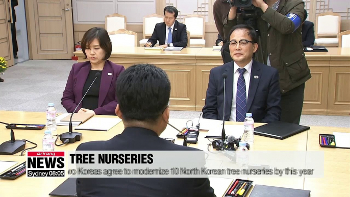 South and North Korea agree modernize 10 tree nurseries in North, jointly combat tree diseases