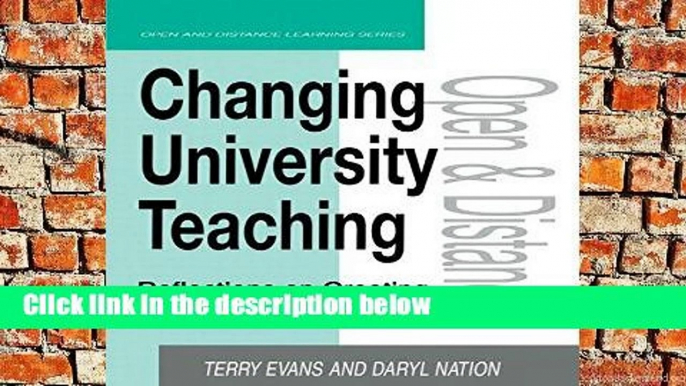 F.R.E.E [D.O.W.N.L.O.A.D] Changing University Teaching: Reflections on Creating Educational