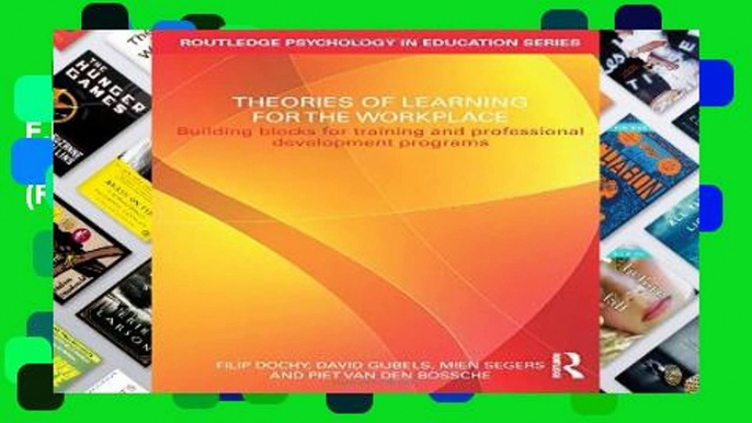 F.R.E.E [D.O.W.N.L.O.A.D] Theories of Learning for the Workplace (Routledge Psychology in