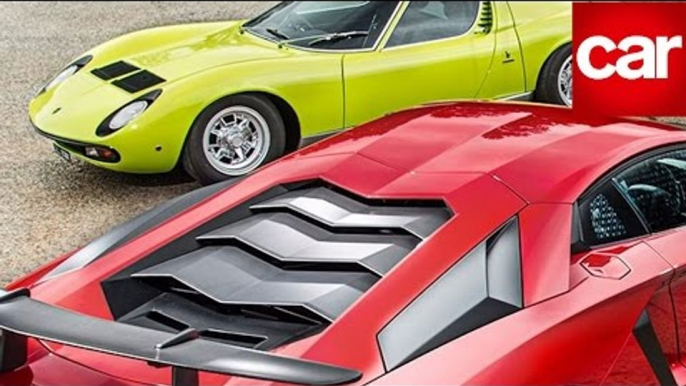 Lamborghini Miura meets Aventador SV – CAR video twin test