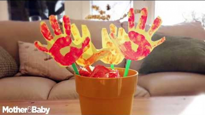 How to make hand flowers | Easy arts and crafts for toddlers and children!