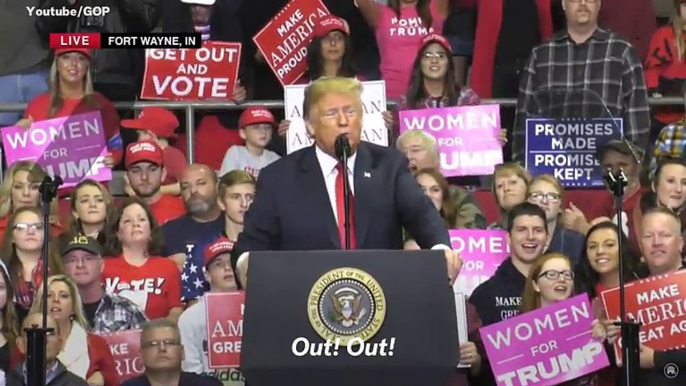 Trump Tells Heckler at Indiana Rally To 'Go Home to Mommy!'