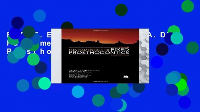 F.R.E.E [D.O.W.N.L.O.A.D] Fundamentals of Fixed Prosthodontics [P.D.F]