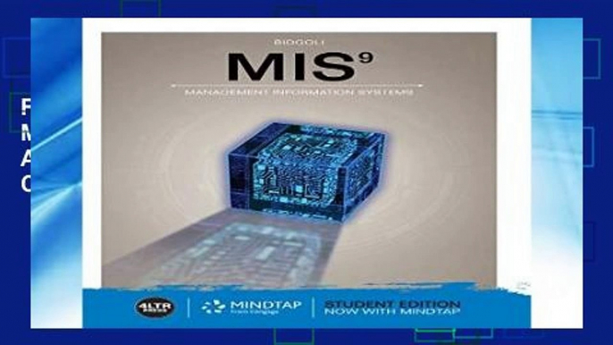 F.R.E.E [D.O.W.N.L.O.A.D] MIS (with MindTap Printed Access Card) (Mindtap Course List) [E.B.O.O.K]