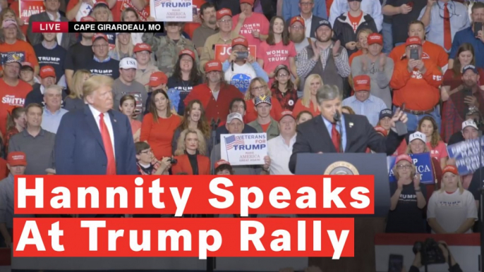 Hannity Speaks At Trump Rally Despite Saying He Wouldn't