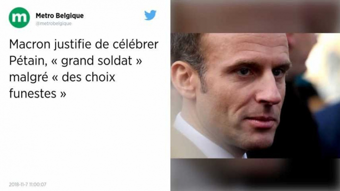 Macron justifie de célébrer Pétain, « grand soldat » malgré « des choix funestes »