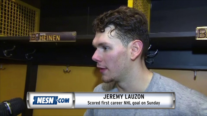 Bruins' Jeremy Lauzon scores first career NHL goal