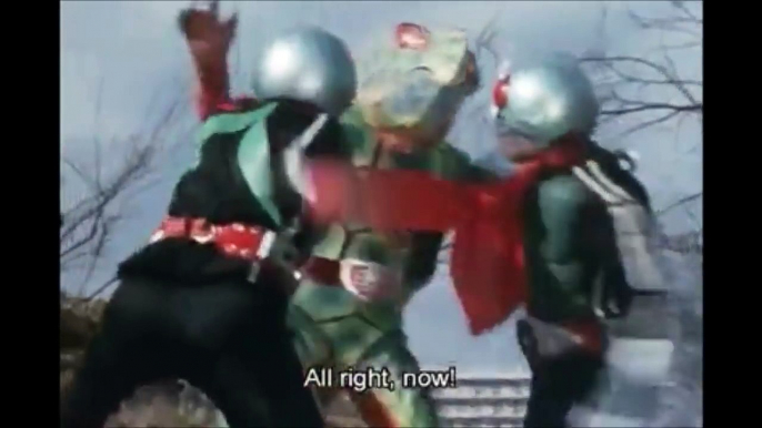 Kamen Riders Ichigo and Nigo get nuke'd (Kamen Rider V3, 仮面ライダーV3 Kamen Raidā Buisurī, Masked Rider V3)