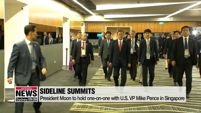 Moon to discuss N. Korea with U.S. VP Mike Pence on sidelines of ASEAN Summits