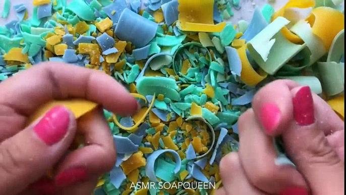 Hard Soap Curls Crushing- No knife ASMR/ SATIFYING VIDEO