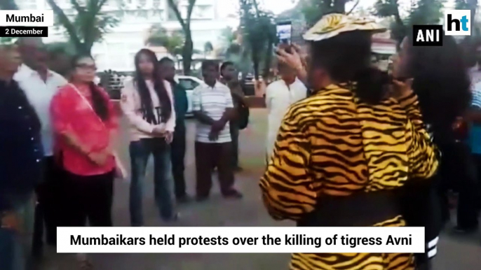 Mumbaikars protest against state forest minister over tigress Avni's killing