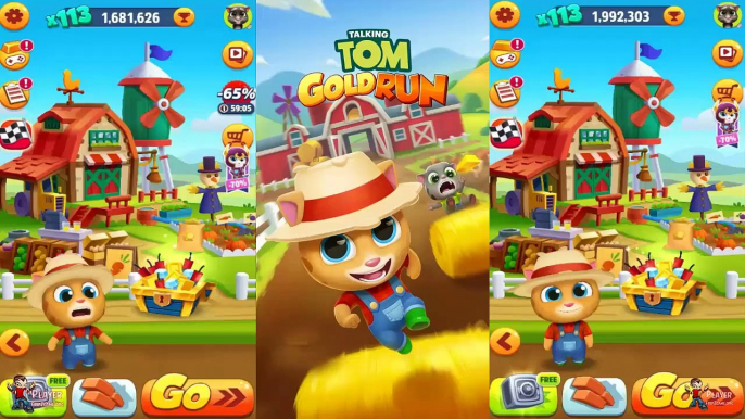 Talking Tom Gold Run Android Gameplay - Farmer Ginger Vs Neon Angela