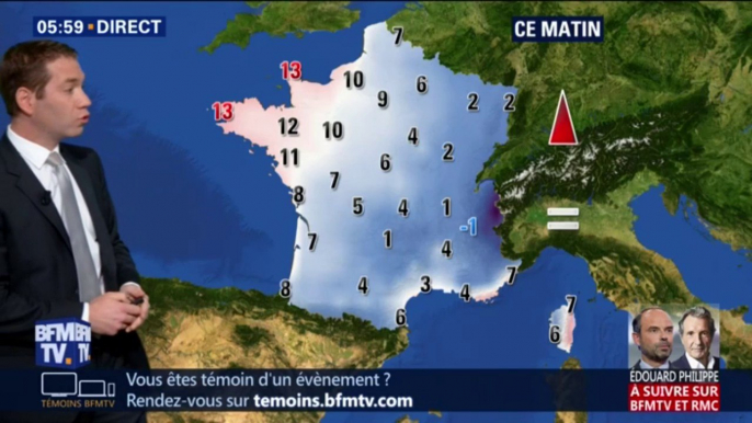 Météo: des précipitations sur la moitié nord du pays et un ciel voilé pour la moitié sud