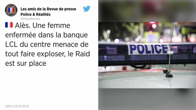 Gard. Une femme retranchée dans une banque d'Alès menace de « tout faire sauter ».