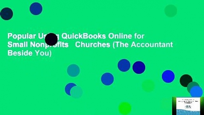 Popular Using QuickBooks Online for Small Nonprofits   Churches (The Accountant Beside You)