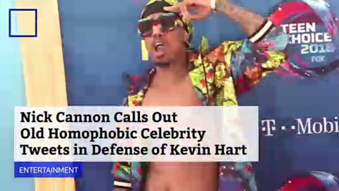Nick Cannon Calls Out Old Homophobic Celebrity Tweets in Defense of Kevin Hart