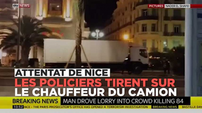 Attentat de Nice : des coups de feu nourris des policiers contre le camion