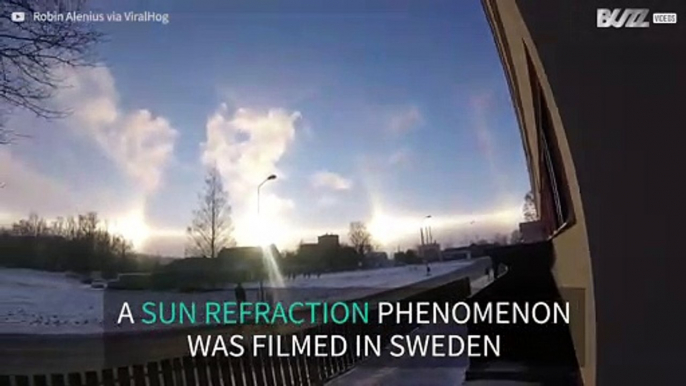 Optical phenomenon: three suns spotted in Sweden