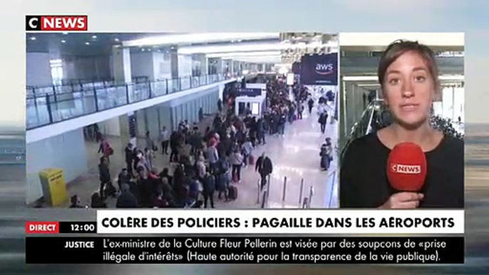 Police aux frontières en grève: De longues files d'attente ce matin dans plusieurs aéroports provoquant une grosse pagaille - VIDEO